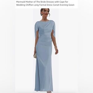 NWT Slate Blue Formal Maxi Dress